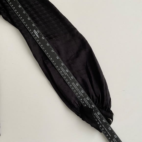 The Kooples Twisty Houndstooth Jacquard Dress SzL Black Luxury Edgy Elegant Chic - Picture 8 of 12